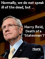 Calling Harry Reid a ''statesman'' is not the same as calling O.J. Simpson, a double murderer who attended the funeral of his butchered-to-death wife, a ''grief counselor'', but it’s close.